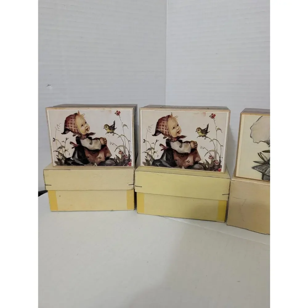 Lot of 5 Vintage Reuge Hummel Music Boxes Swiss Movement Boxed